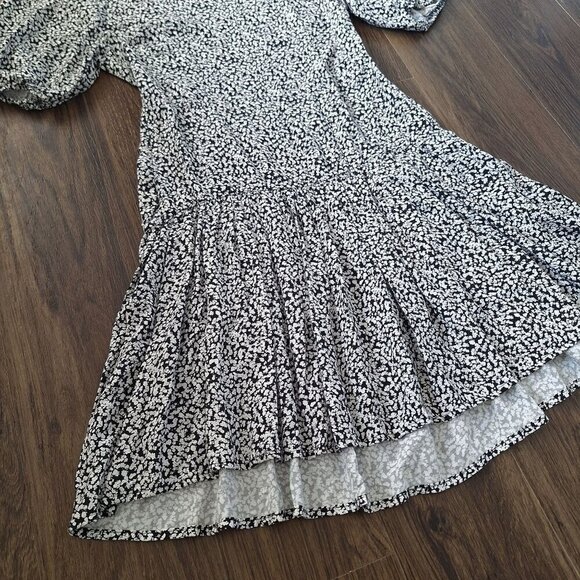 💙 Free People 'Dancing In The Dark' Floral Dress Size S Open Back 100% Viscose - Picture 7 of 11